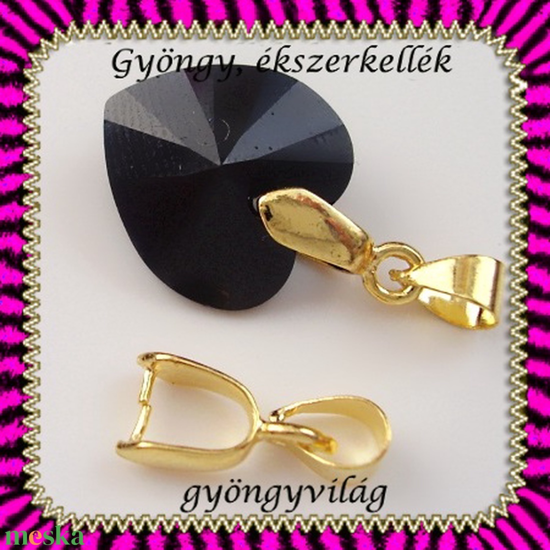 Aranyozott medálkapocs 5db/cs BMK 05-16 - gyöngy, ékszerkellék - egyéb alkatrész - Meska.hu Aranyozott medálkapocs 5db/cs BMK 05-16 - gyöngy, ékszerkellék - egyéb alkatrész - Meska.hu