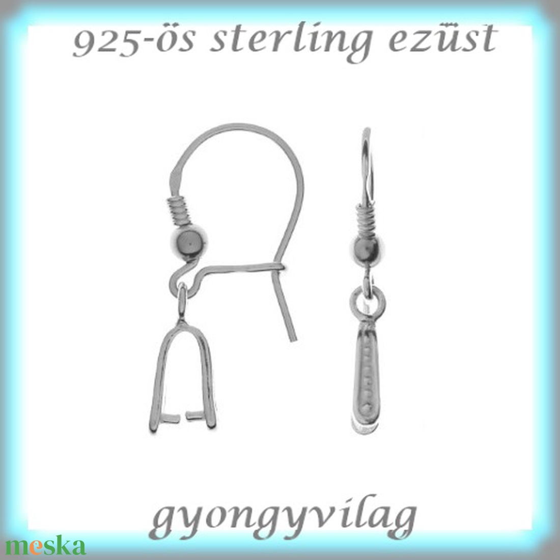  925-ös sterling ezüst ékszerkellék: fülbevaló kapocs, biztonsági-francia kapcsos EFK K 29e - kellékek & szerszámok - ékszerkellék - fülbevaló kapocs - Meska.hu