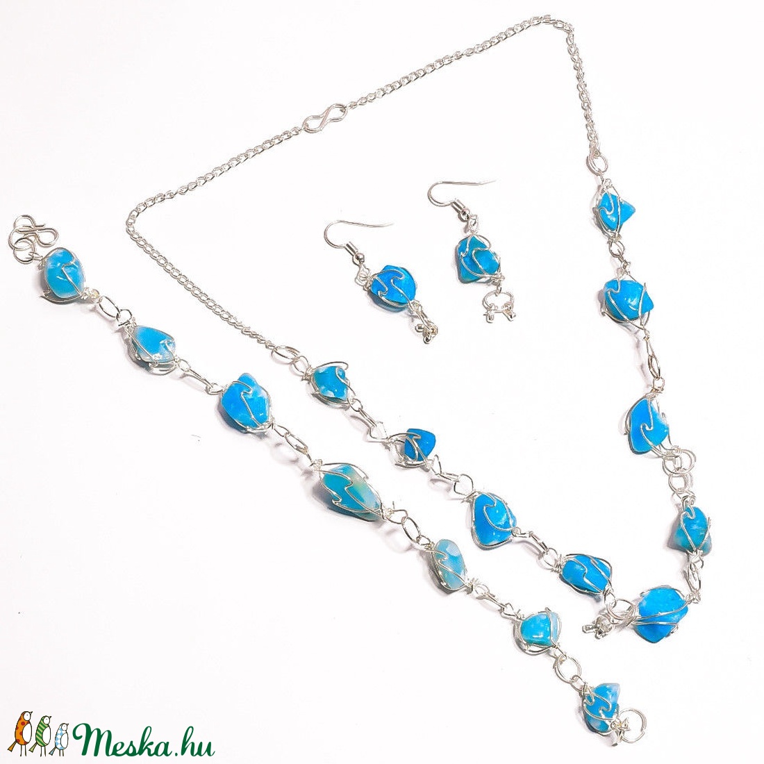 Egyedi kék onix ásvány szett EBSZ-ÁS 04-4 -  - Meska.hu