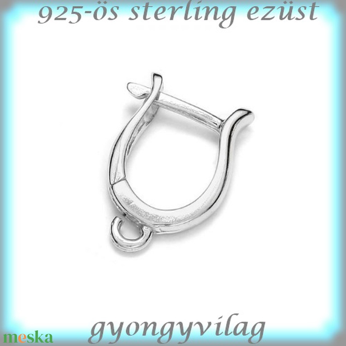  925-ös ezüst fülbevaló kapocs biztonsági kapoccsal EFK K 30 - kellékek & szerszámok - ékszerkellék - fülbevaló kapocs - Meska.hu