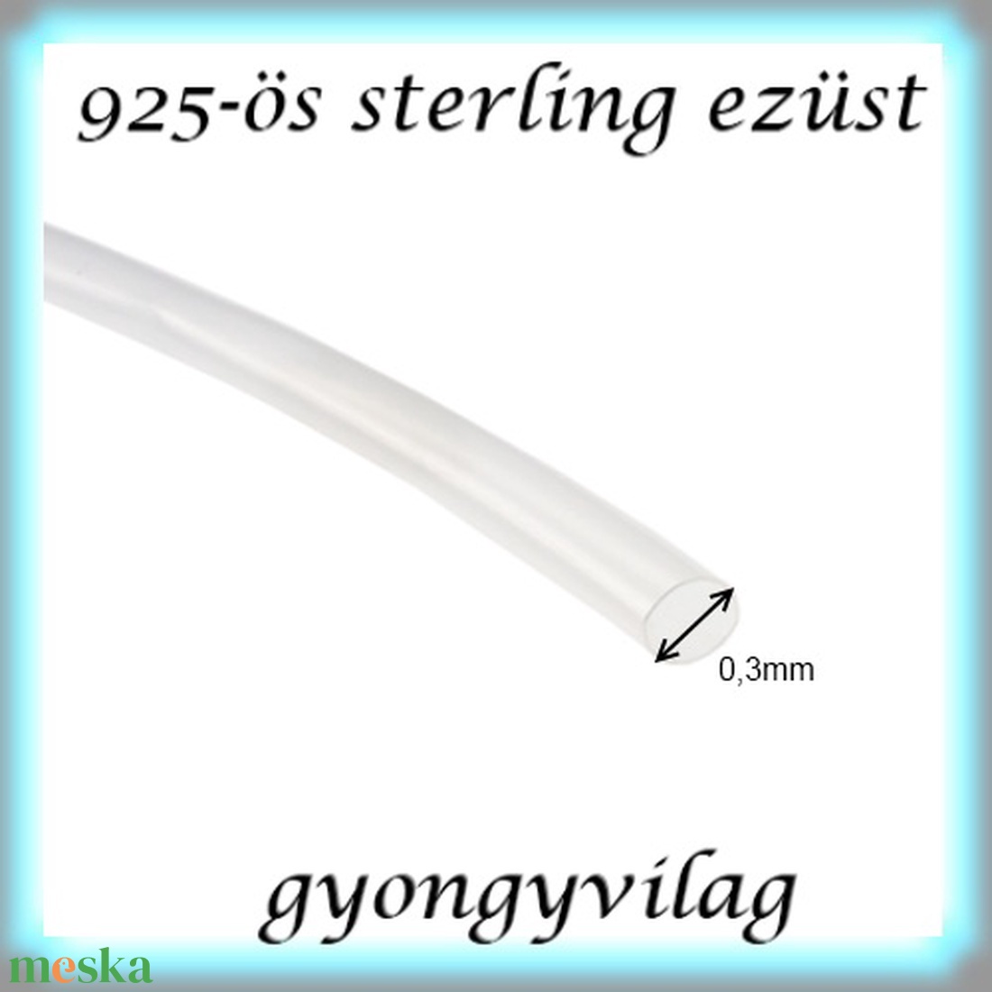 925-ös sterling ezüst ékszerkellék: ezüst huzal EH 0,3mm - gyöngy, ékszerkellék - egyéb alkatrész - Meska.hu