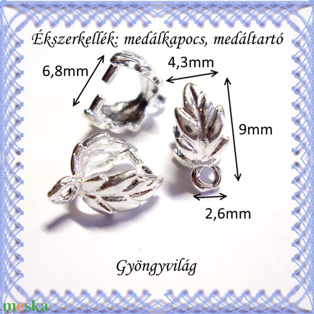 medálkapocs 5db/csomag BMK-06 - gyöngy, ékszerkellék - egyéb alkatrész - Meska.hu medálkapocs 5db/csomag BMK-06 - gyöngy, ékszerkellék - egyéb alkatrész - Meska.hu