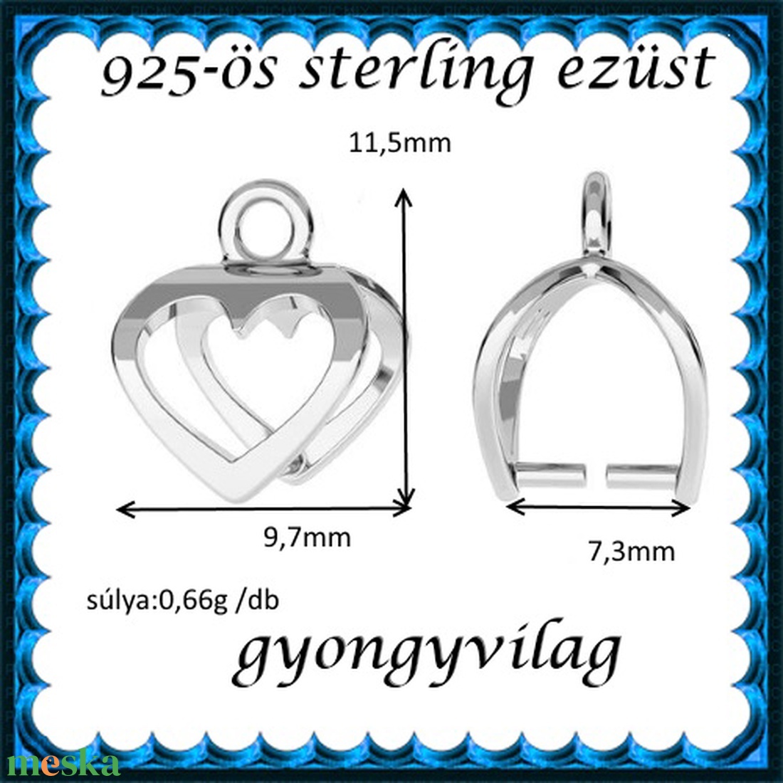 925-ös sterling ezüst ékszerkellék: medáltartó, medálkapocs EMK 71 - kellékek & szerszámok - ékszerkellék - medáltartó, medálkapocs - Meska.hu 925-ös sterling ezüst ékszerkellék: medáltartó, medálkapocs EMK 71 - kellékek & szerszámok - ékszerkellék - medáltartó, medálkapocs - Meska.hu