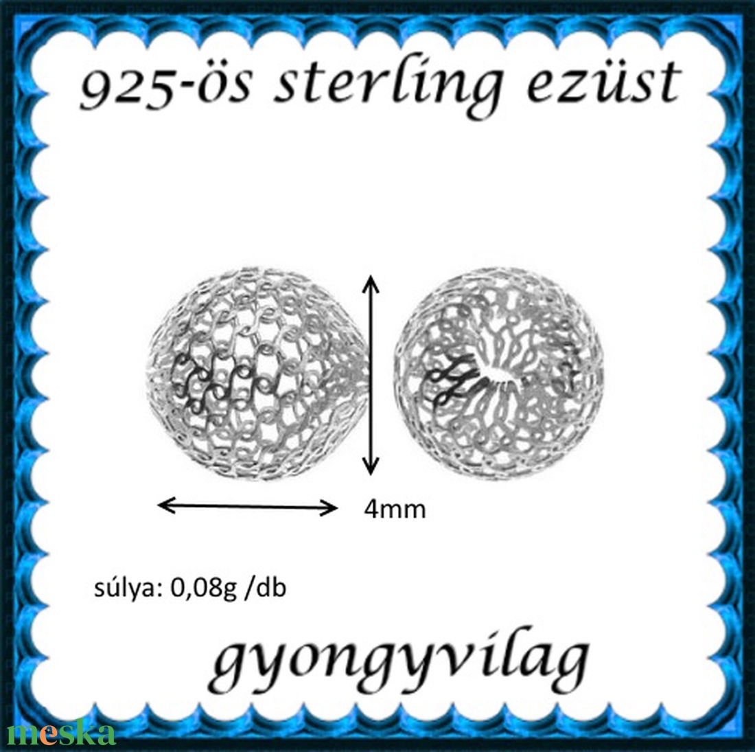 925-ös sterling ezüst ékszerkellék: köztes / gyöngy / dísz EKÖ 26-4 2db/cs - kellékek & szerszámok - gyöngyfűzés kellékek - fém köztesek - Meska.hu 925-ös sterling ezüst ékszerkellék: köztes / gyöngy / dísz EKÖ 26-4 2db/cs - kellékek & szerszámok - gyöngyfűzés kellékek - fém köztesek - Meska.hu