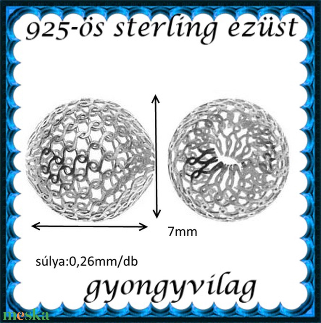 925-ös sterling ezüst ékszerkellék: köztes / gyöngy / dísz EKÖ 26-7 - gyöngy, ékszerkellék - fém köztesek - Meska.hu 925-ös sterling ezüst ékszerkellék: köztes / gyöngy / dísz EKÖ 26-7 - gyöngy, ékszerkellék - fém köztesek - Meska.hu