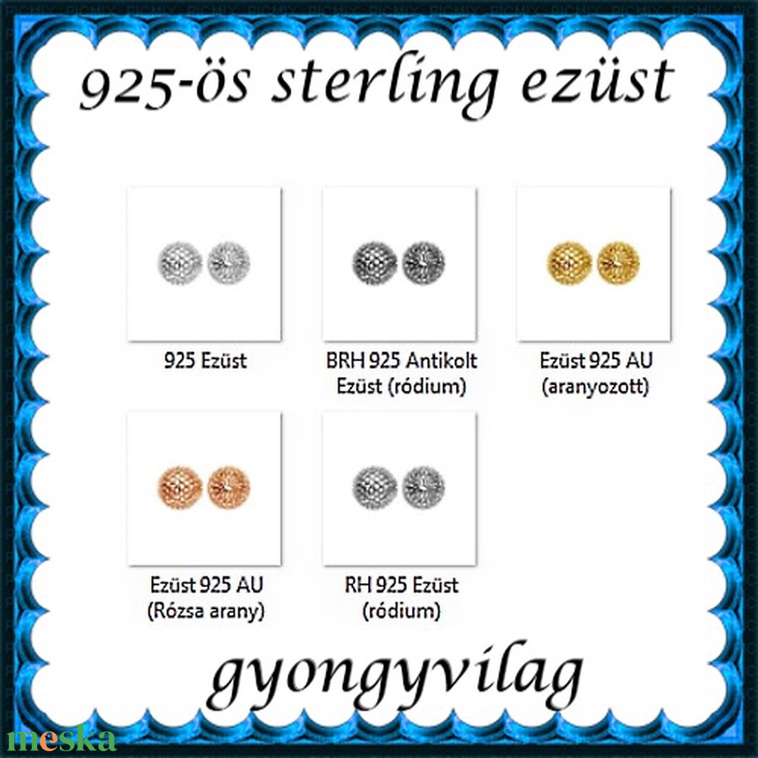 925-ös sterling ezüst ékszerkellék: köztes / gyöngy / dísz EKÖ 26-7 - gyöngy, ékszerkellék - fém köztesek - Meska.hu 925-ös sterling ezüst ékszerkellék: köztes / gyöngy / dísz EKÖ 26-7 - gyöngy, ékszerkellék - fém köztesek - Meska.hu