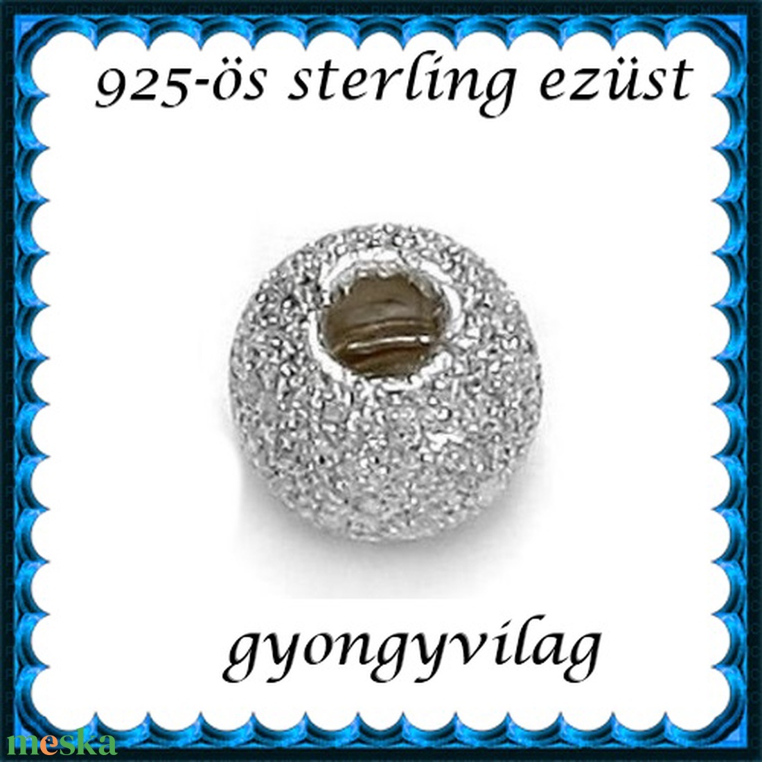 925-ös sterling ezüst ékszerkellék: köztes/gyöngy/díszitőelem  EKÖ 34 5mm 2db/csomag - gyöngy, ékszerkellék - fém köztesek - Meska.hu