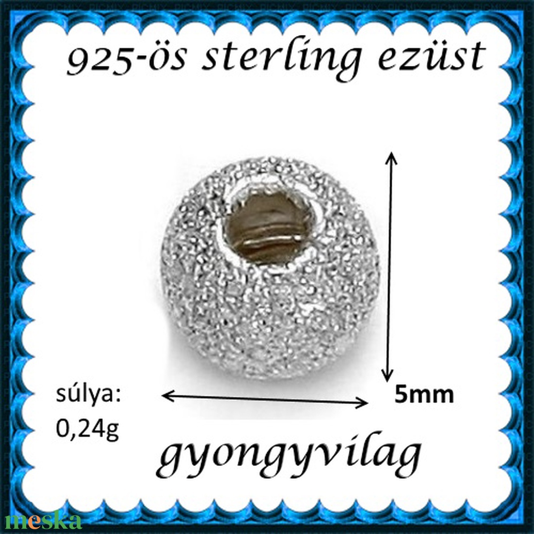 925-ös sterling ezüst ékszerkellék: köztes/gyöngy/díszitőelem EKÖ 34 5mm 2db/csomag - gyöngy, ékszerkellék - fém köztesek - Meska.hu 925-ös sterling ezüst ékszerkellék: köztes/gyöngy/díszitőelem EKÖ 34 5mm 2db/csomag - gyöngy, ékszerkellék - fém köztesek - Meska.hu