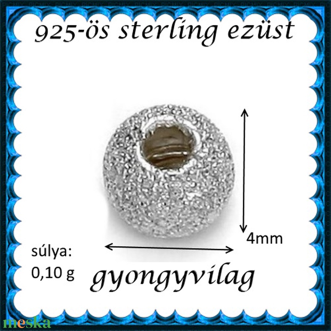 925-ös sterling ezüst ékszerkellék: köztes/gyöngy/díszitőelem EKÖ 34-4 - kellékek & szerszámok - gyöngyfűzés kellékek - fém köztesek - Meska.hu 925-ös sterling ezüst ékszerkellék: köztes/gyöngy/díszitőelem EKÖ 34-4 - kellékek & szerszámok - gyöngyfűzés kellékek - fém köztesek - Meska.hu
