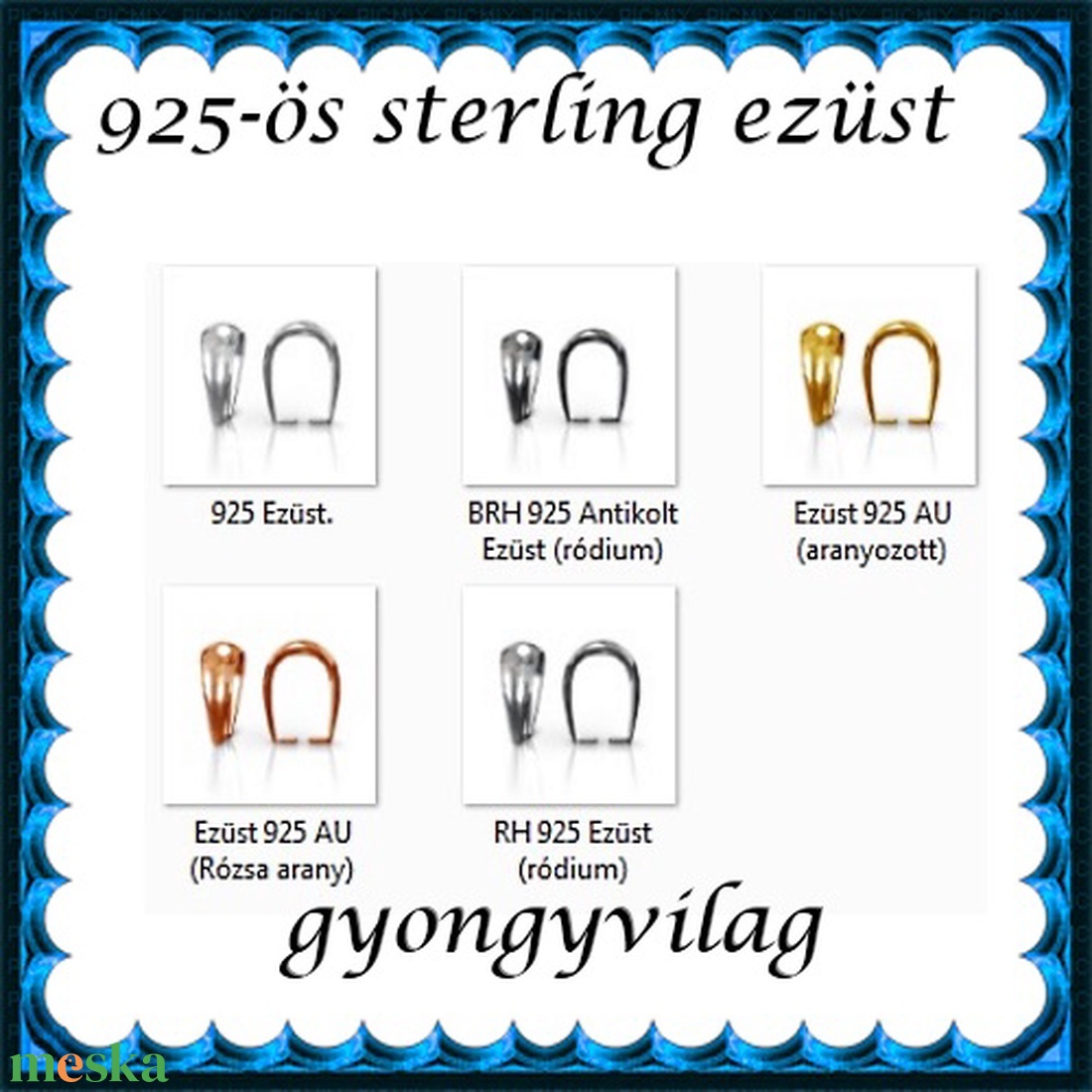925-ös sterling ezüst ékszerkellék: medáltartó, medálkapocs EMK 77-7 - kellékek & szerszámok - ékszerkellék - medáltartó, medálkapocs - Meska.hu 925-ös sterling ezüst ékszerkellék: medáltartó, medálkapocs EMK 77-7 - kellékek & szerszámok - ékszerkellék - medáltartó, medálkapocs - Meska.hu
