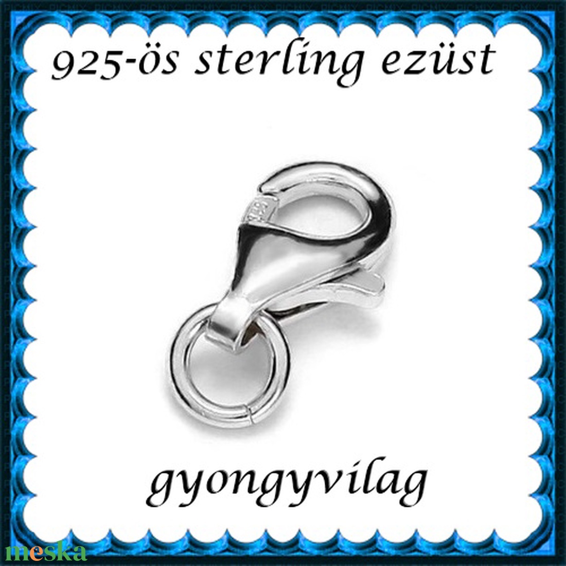 925-ös sterling ezüst ékszerkellék: lánckalocs ELK 1S 19-9e - kellékek & szerszámok - ékszerkellék - nyaklánc kapocs - Meska.hu