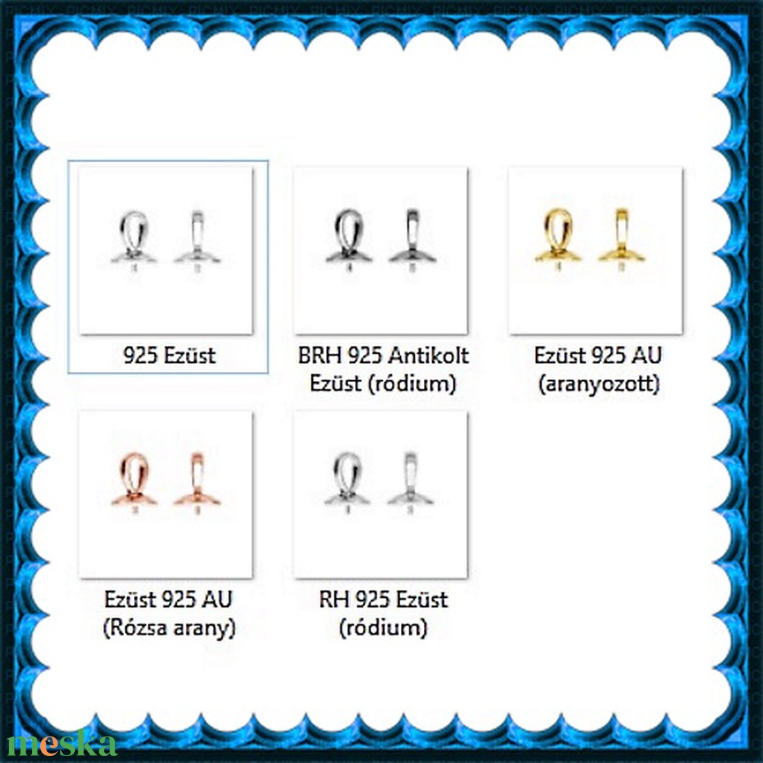 925-ös sterling ezüst ékszerkellék: medáltartó, medálkapocs EMK 68rg - kellékek & szerszámok - ékszerkellék - medáltartó, medálkapocs - Meska.hu 925-ös sterling ezüst ékszerkellék: medáltartó, medálkapocs EMK 68rg - kellékek & szerszámok - ékszerkellék - medáltartó, medálkapocs - Meska.hu