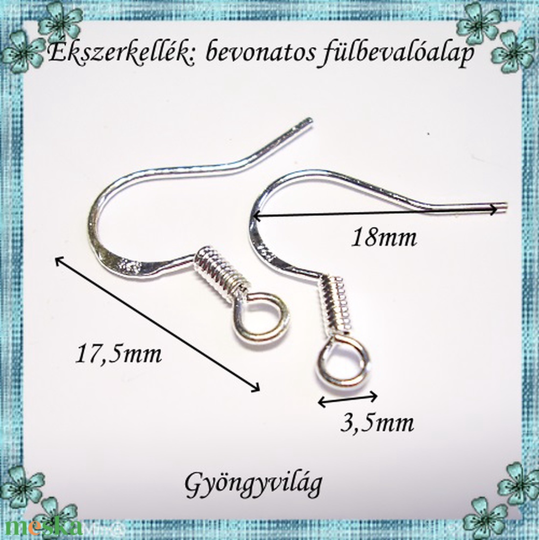 Ezüstel bevont ékszerkellék: fülbevalóalap E925-FK01 10pár/cs - kellékek & szerszámok - ékszerkellék - fülbevaló alap - Meska.hu Ezüstel bevont ékszerkellék: fülbevalóalap E925-FK01 10pár/cs - kellékek & szerszámok - ékszerkellék - fülbevaló alap - Meska.hu