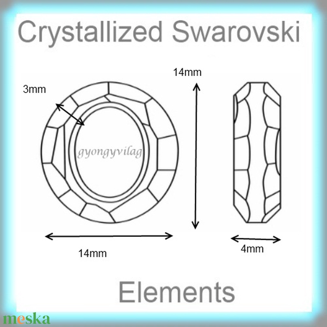 Ékszerkellék: Swarovski karika 14mm több színben - gyöngy, ékszerkellék - swarovski kristályok - Meska.hu Ékszerkellék: Swarovski karika 14mm több színben - gyöngy, ékszerkellék - swarovski kristályok - Meska.hu