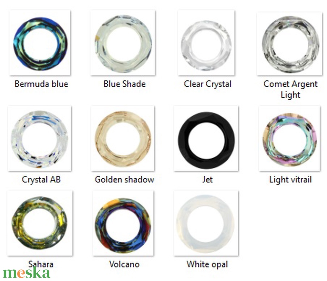 Ékszerkellék: Swarovski karika 14mm több színben - gyöngy, ékszerkellék - swarovski kristályok - Meska.hu Ékszerkellék: Swarovski karika 14mm több színben - gyöngy, ékszerkellék - swarovski kristályok - Meska.hu
