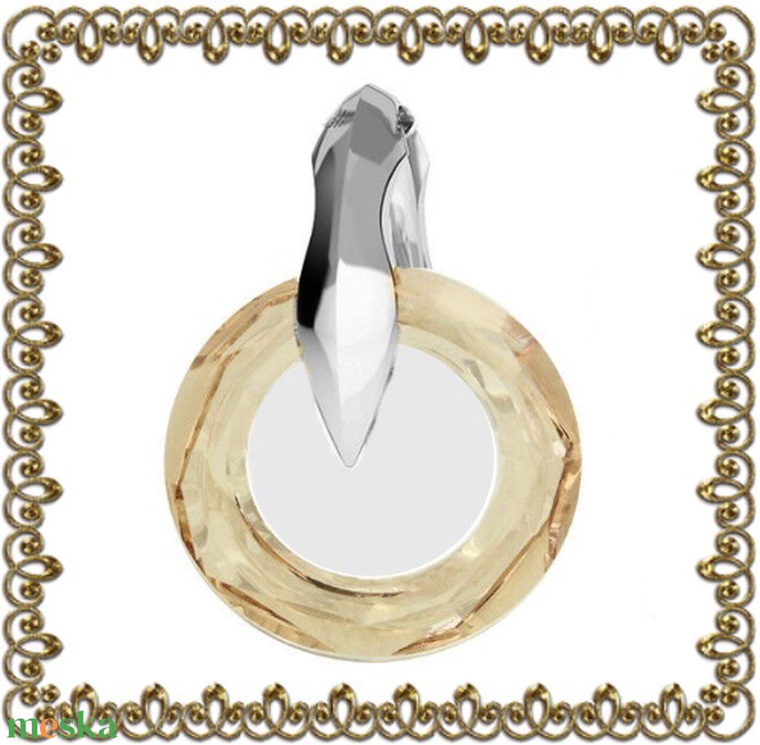 Medálok: Swarovski karika 925-ös sterling ezüst SME-SW KAR01 14mm-es Golden Shadow - ékszer - nyaklánc - medál - Meska.hu Medálok: Swarovski karika 925-ös sterling ezüst SME-SW KAR01 14mm-es Golden Shadow - ékszer - nyaklánc - medál - Meska.hu