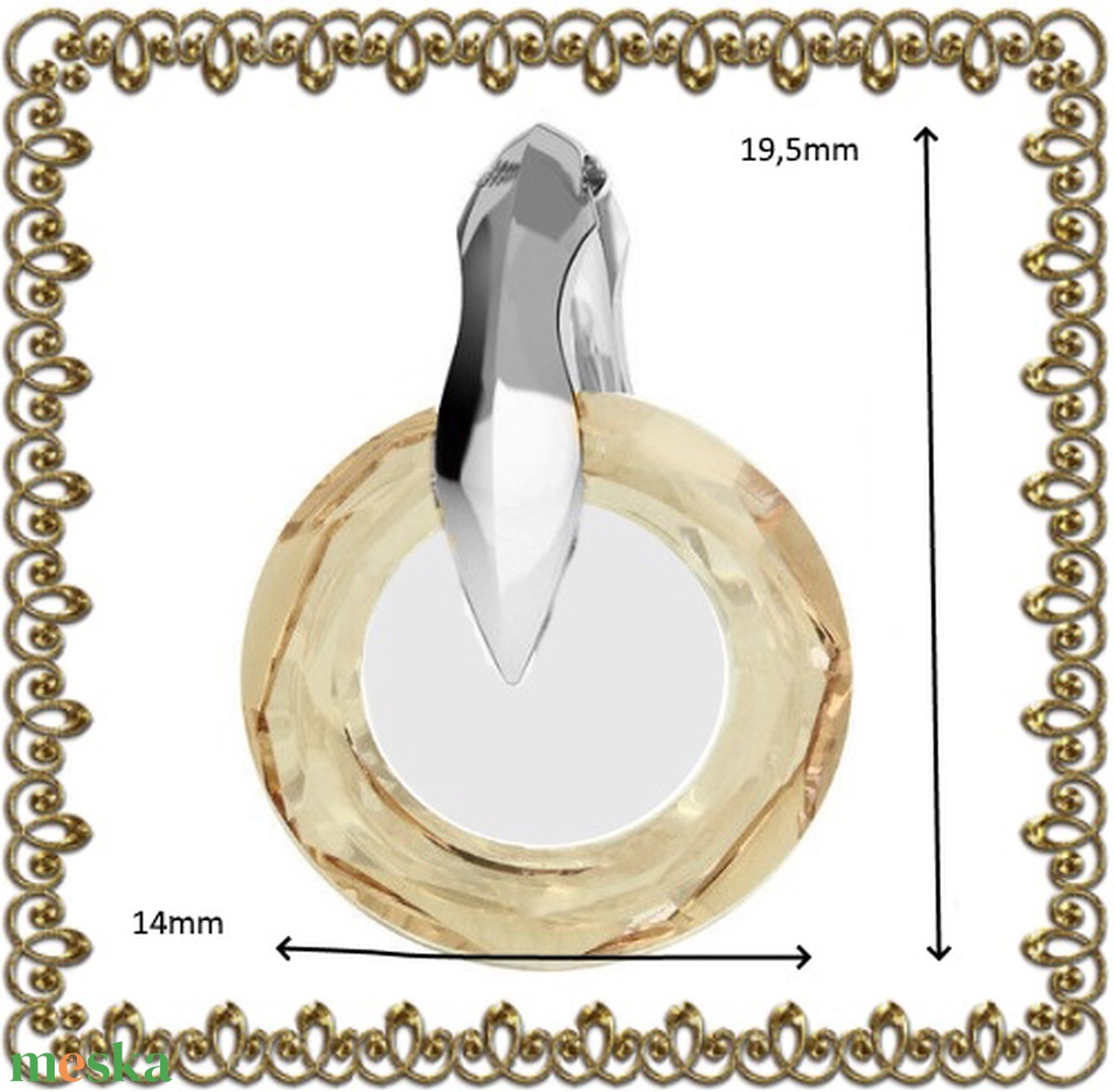Medálok: Swarovski karika 925-ös sterling ezüst SME-SW KAR01 14mm-es Golden Shadow - ékszer - nyaklánc - medál - Meska.hu Medálok: Swarovski karika 925-ös sterling ezüst SME-SW KAR01 14mm-es Golden Shadow - ékszer - nyaklánc - medál - Meska.hu