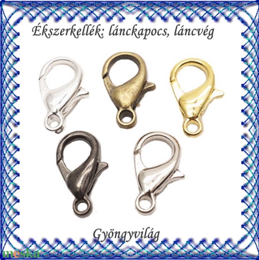 Ékszerkellék: lánckapocs BLK-1S-01-16 delfinkapocs több színben 16mm-es - gyöngy, ékszerkellék - egyéb alkatrész - Meska.hu Ékszerkellék: lánckapocs BLK-1S-01-16 delfinkapocs több színben 16mm-es - gyöngy, ékszerkellék - egyéb alkatrész - Meska.hu