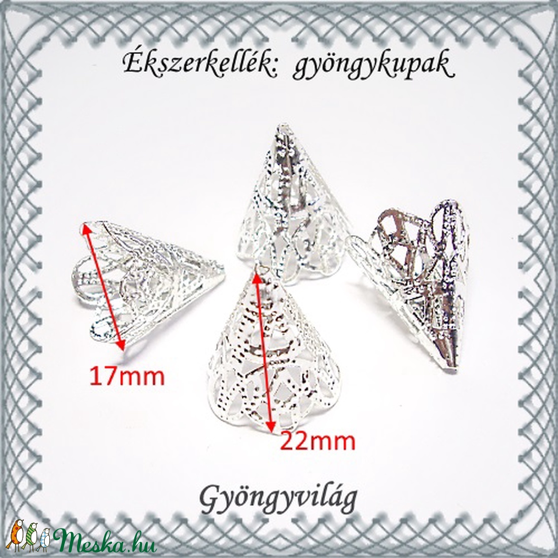 Ékszerkellék: gyöngykupak BGYK 03 22mm-es 4db/csomag - kellékek & szerszámok - gyöngyfűzés kellékek - gyöngykupak - Meska.hu Ékszerkellék: gyöngykupak BGYK 03 22mm-es 4db/csomag - kellékek & szerszámok - gyöngyfűzés kellékek - gyöngykupak - Meska.hu