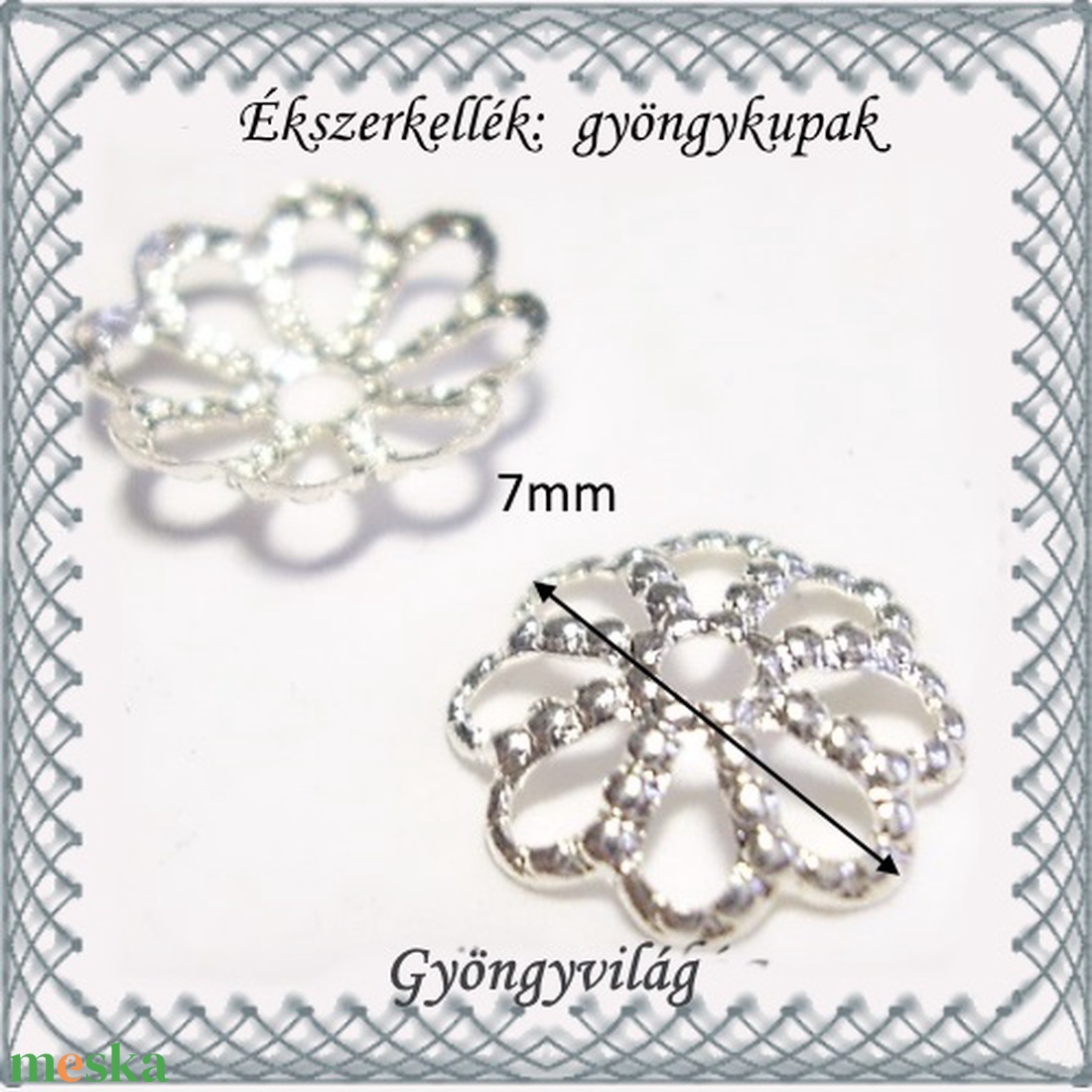 Ékszerkellék: gyöngykupak BGYK 13-7 50db / csomag - kellékek & szerszámok - gyöngyfűzés kellékek - egyéb alkatrész - Meska.hu Ékszerkellék: gyöngykupak BGYK 13-7 50db / csomag - kellékek & szerszámok - gyöngyfűzés kellékek - egyéb alkatrész - Meska.hu