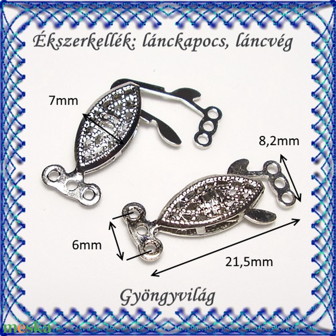 Ékszerkellék: lánckapocs BLK-3S-04 halkapocs több színben 5db - kellékek & szerszámok - gyöngyfűzés kellékek - egyéb alkatrész - Meska.hu Ékszerkellék: lánckapocs BLK-3S-04 halkapocs több színben 5db - kellékek & szerszámok - gyöngyfűzés kellékek - egyéb alkatrész - Meska.hu