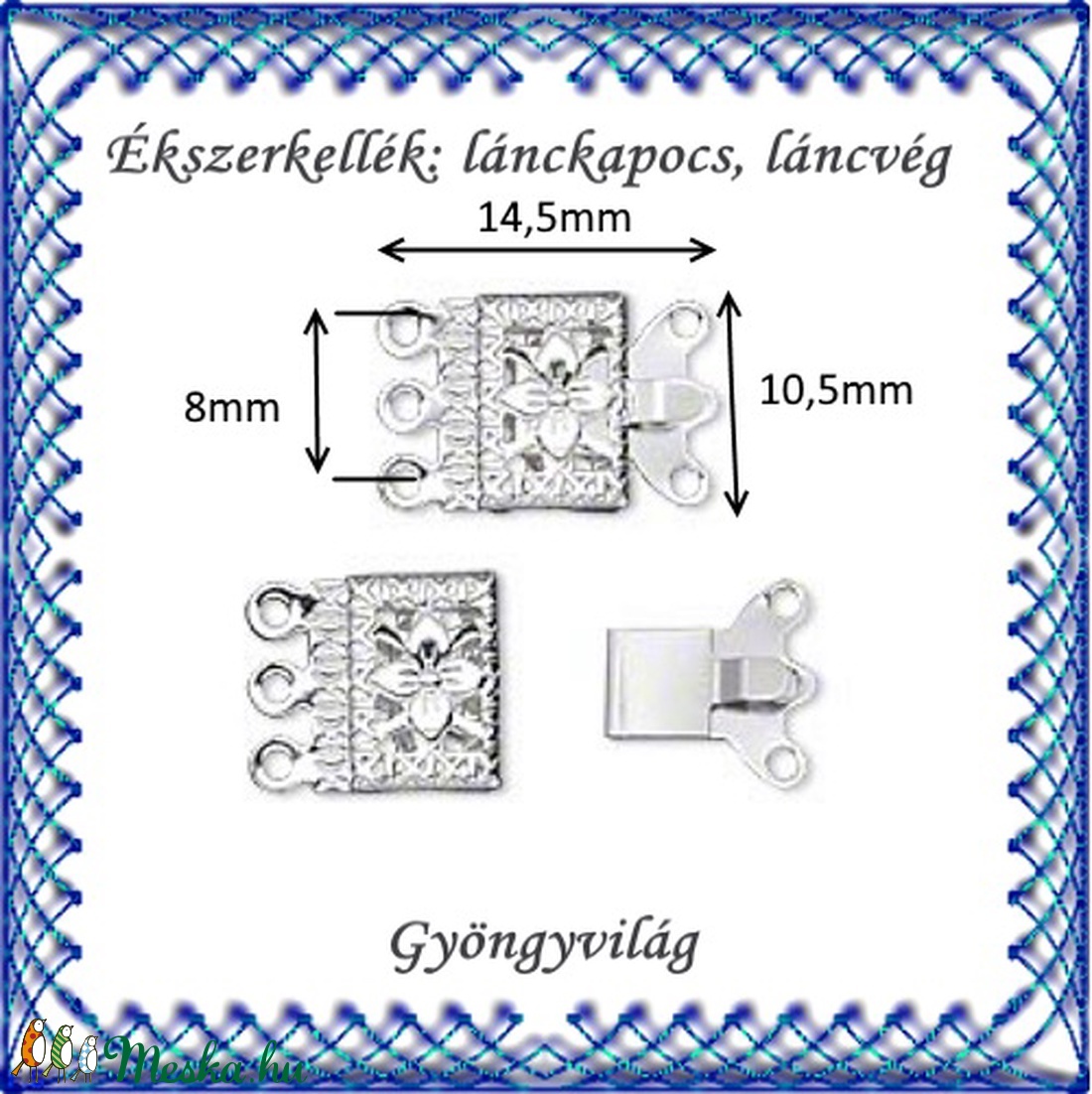 Ékszerkellék: lánckapocs BLK-3S-05 4db / csomag - kellékek & szerszámok - gyöngyfűzés kellékek - egyéb alkatrész - Meska.hu Ékszerkellék: lánckapocs BLK-3S-05 4db / csomag - kellékek & szerszámok - gyöngyfűzés kellékek - egyéb alkatrész - Meska.hu