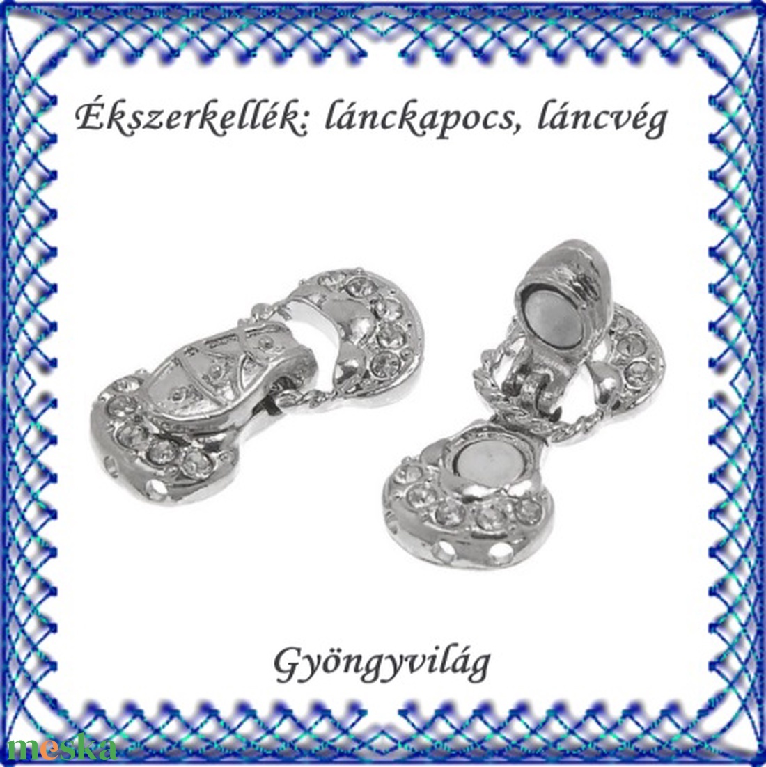 Ékszerkellék: lánckapocs BLK-3S-06 mágnes kapocs 1db - kellékek & szerszámok - gyöngyfűzés kellékek - egyéb alkatrész - Meska.hu