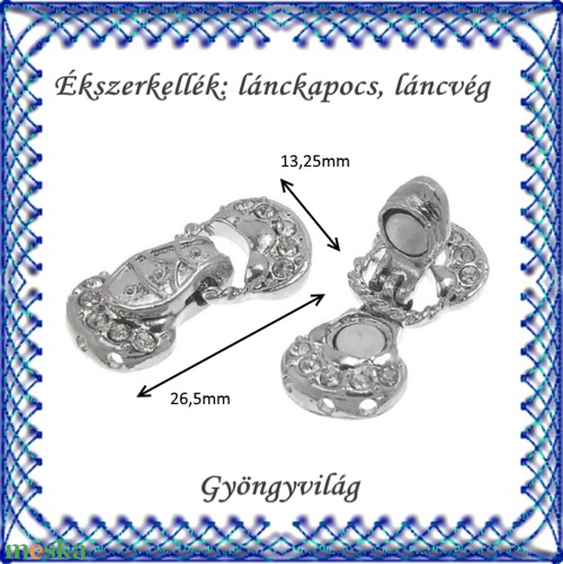 Ékszerkellék: lánckapocs BLK-3S-06 mágnes kapocs 1db - kellékek & szerszámok - gyöngyfűzés kellékek - egyéb alkatrész - Meska.hu