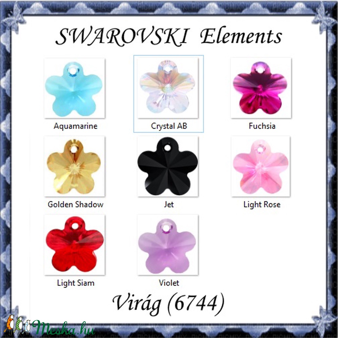 Ékszerkellék: Swarovski virág 12mm-es több színben - kellékek & szerszámok - gyöngyfűzés kellékek - swarovski kristályok - Meska.hu Ékszerkellék: Swarovski virág 12mm-es több színben - kellékek & szerszámok - gyöngyfűzés kellékek - swarovski kristályok - Meska.hu