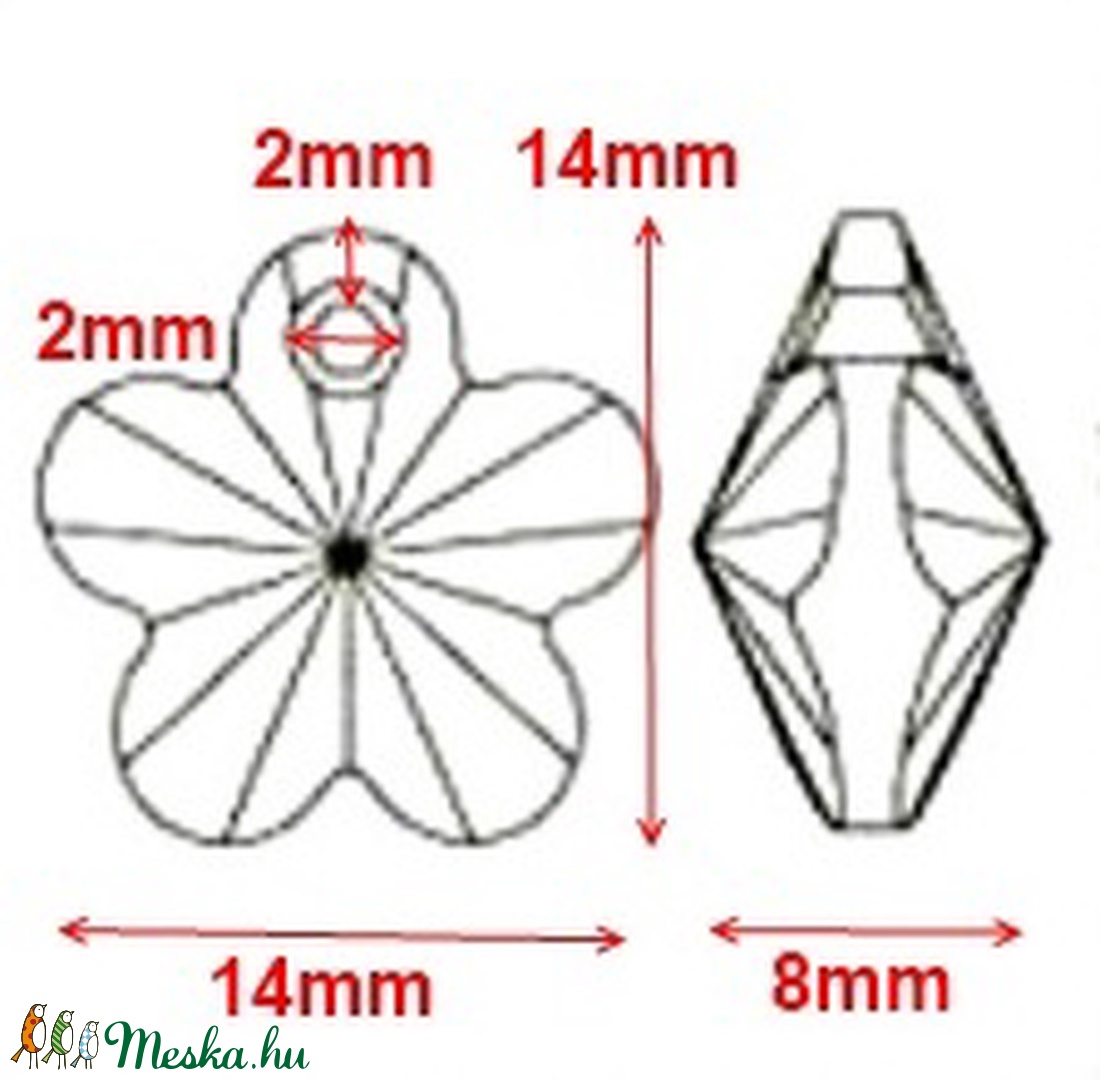 Ékszerkellék: Swarovski virág 14mm-es több színben - kellékek & szerszámok - gyöngyfűzés kellékek - swarovski kristályok - Meska.hu Ékszerkellék: Swarovski virág 14mm-es több színben - kellékek & szerszámok - gyöngyfűzés kellékek - swarovski kristályok - Meska.hu