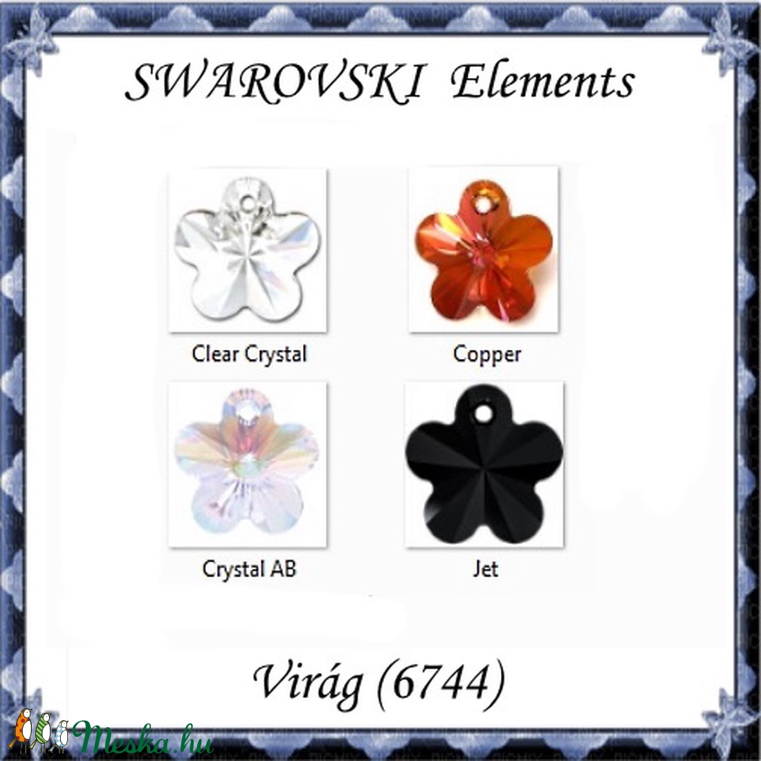 Ékszerkellék: Swarovski virág 18mm-es több színben - kellékek & szerszámok - gyöngyfűzés kellékek - swarovski kristályok - Meska.hu Ékszerkellék: Swarovski virág 18mm-es több színben - kellékek & szerszámok - gyöngyfűzés kellékek - swarovski kristályok - Meska.hu