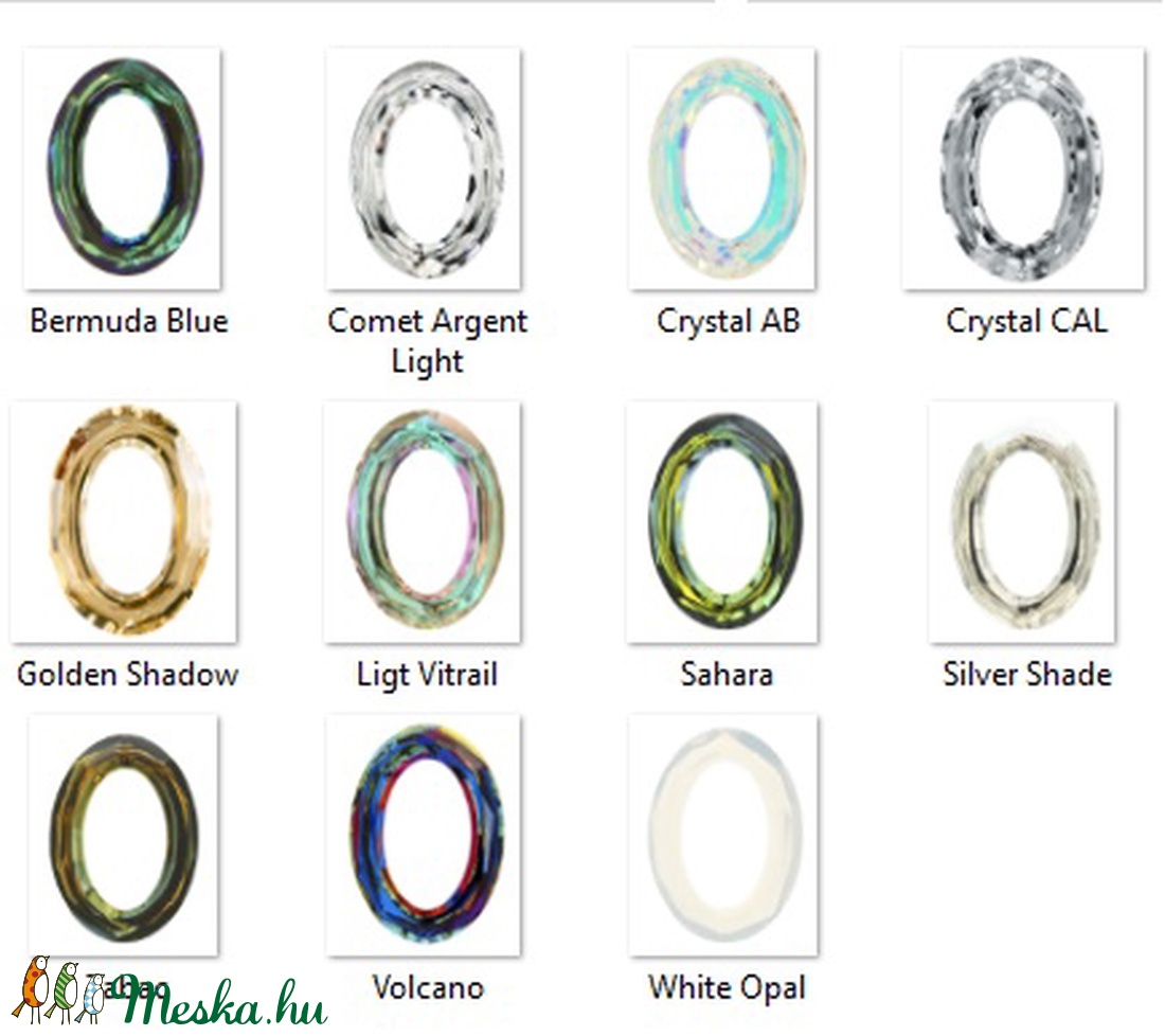 Ékszerkellék: Swarovski ovális karika 15mm-es több színben - kellékek & szerszámok - gyöngyfűzés kellékek - swarovski kristályok - Meska.hu Ékszerkellék: Swarovski ovális karika 15mm-es több színben - kellékek & szerszámok - gyöngyfűzés kellékek - swarovski kristályok - Meska.hu
