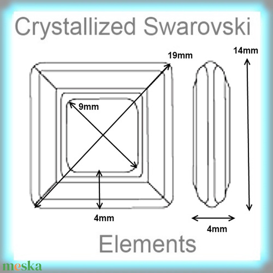 Ékszerkellék: Swarovski négyzet 14mm Copper CAL SW4439-14 - kellékek & szerszámok - gyöngyfűzés kellékek - swarovski kristályok - Meska.hu Ékszerkellék: Swarovski négyzet 14mm Copper CAL SW4439-14 - kellékek & szerszámok - gyöngyfűzés kellékek - swarovski kristályok - Meska.hu