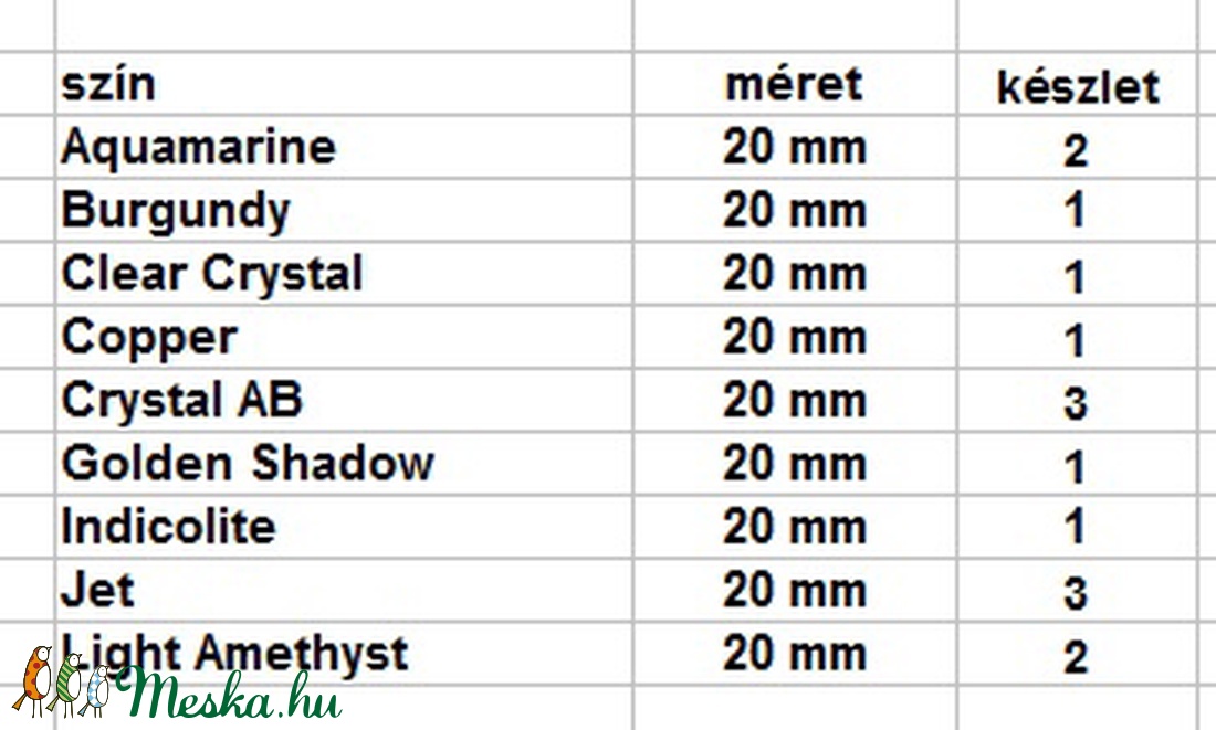 Ékszerkellék: Swarovski kristály avant-garde 20mm-es több színben - gyöngy, ékszerkellék - swarovski kristályok - Meska.hu Ékszerkellék: Swarovski kristály avant-garde 20mm-es több színben - gyöngy, ékszerkellék - swarovski kristályok - Meska.hu