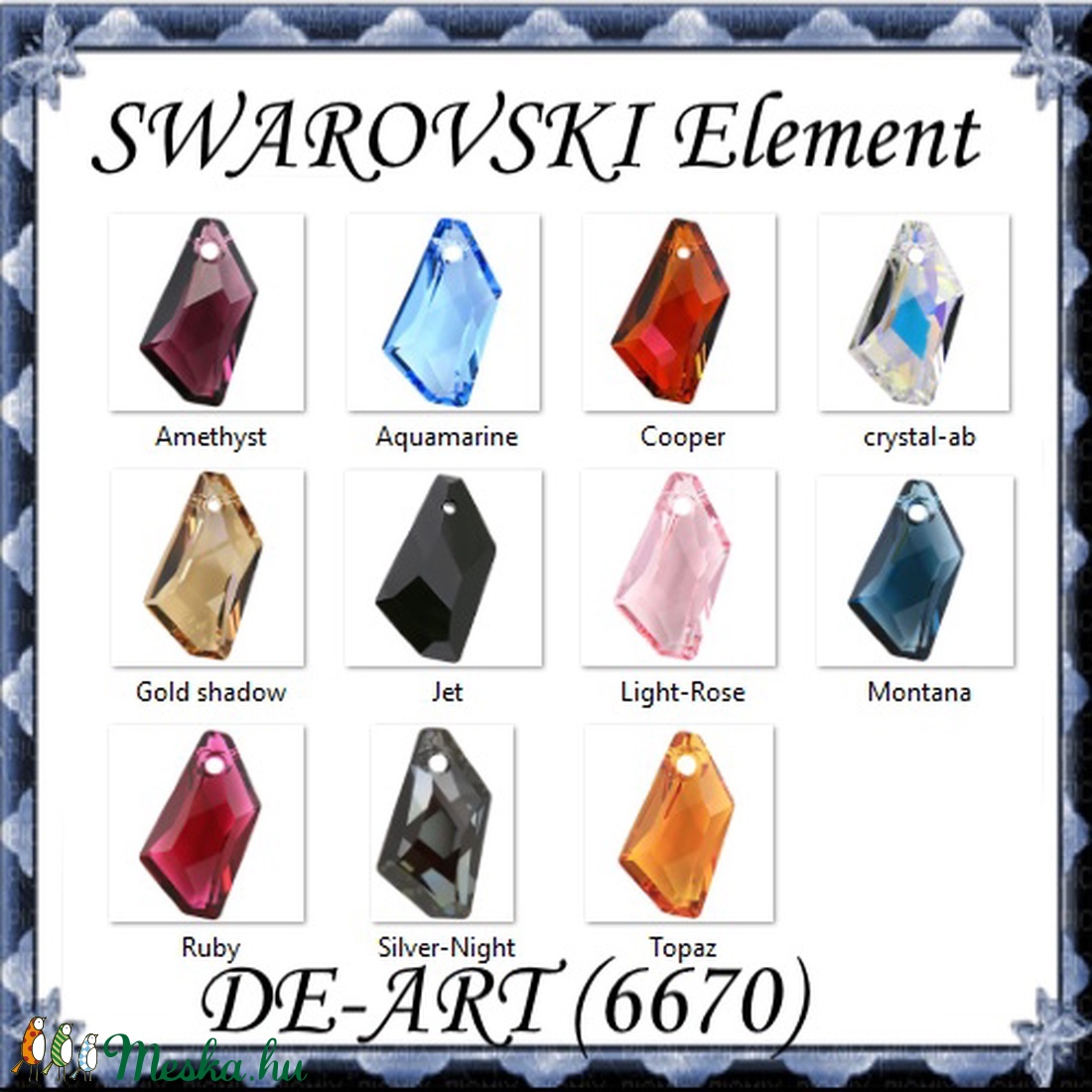 Ékszerkellék: Swarovski DE-ART 18mm-es több színben - kellékek & szerszámok - gyöngyfűzés kellékek - swarovski kristályok - Meska.hu Ékszerkellék: Swarovski DE-ART 18mm-es több színben - kellékek & szerszámok - gyöngyfűzés kellékek - swarovski kristályok - Meska.hu