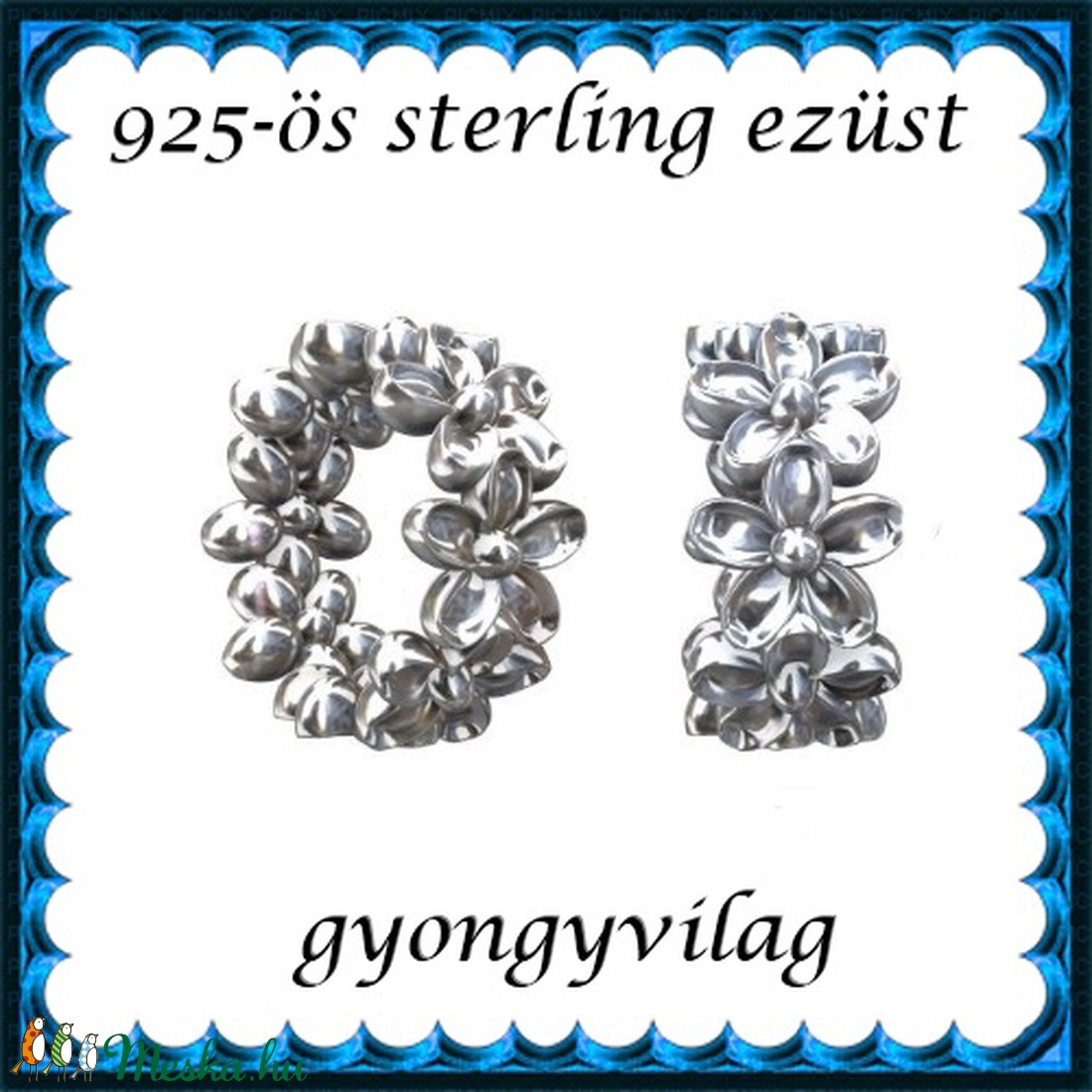 925-ös sterling ezüst ékszerkellék: köztes / gyöngy / dísz EKÖ 66rh - kellékek & szerszámok - gyöngyfűzés kellékek - egyéb alkatrész - Meska.hu 925-ös sterling ezüst ékszerkellék: köztes / gyöngy / dísz EKÖ 66rh - kellékek & szerszámok - gyöngyfűzés kellékek - egyéb alkatrész - Meska.hu