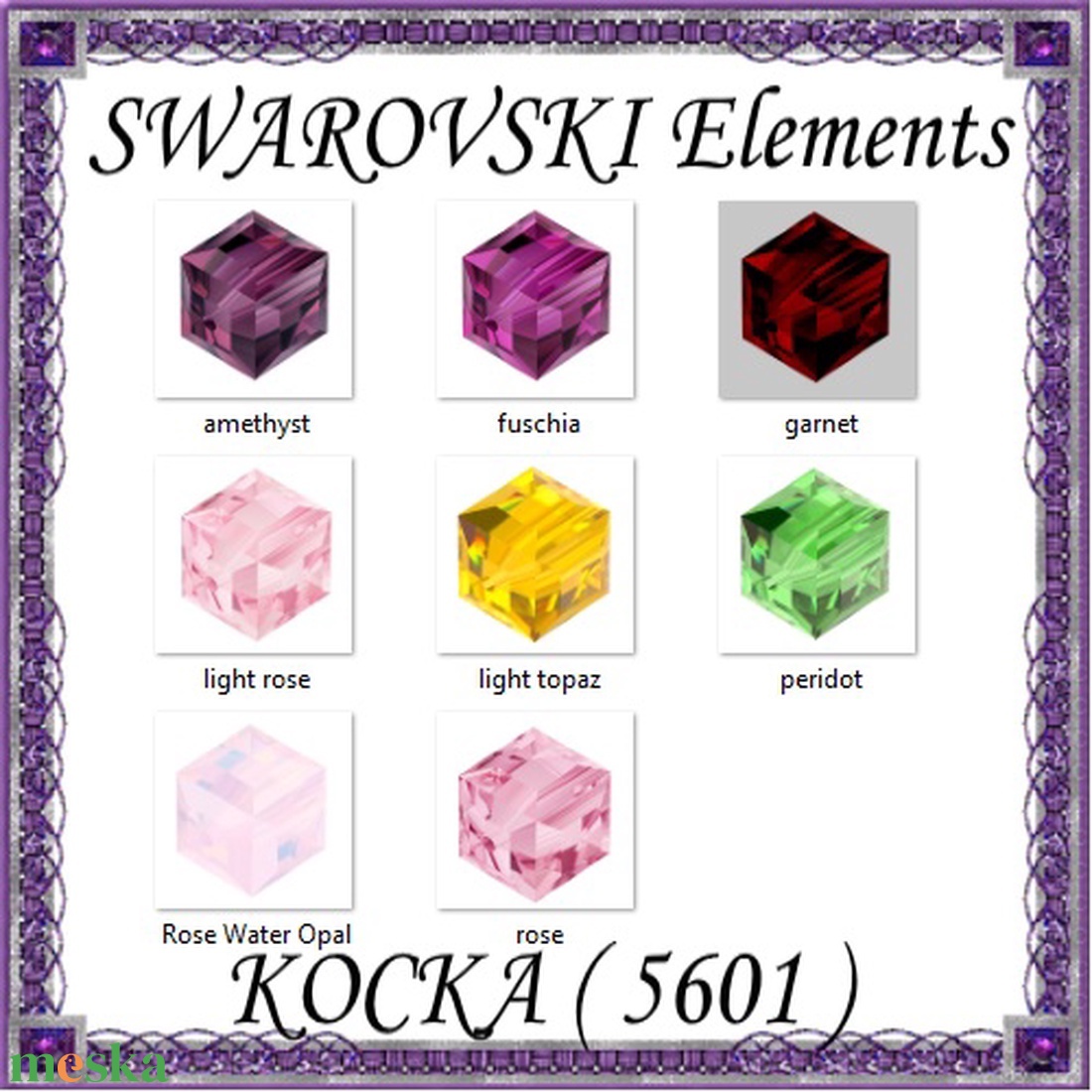 Swarovski kristály gyöngy: kocka 4mm-es több színben SW5601-4 4db/csomag - kellékek & szerszámok - gyöngyfűzés kellékek - swarovski kristályok - Meska.hu Swarovski kristály gyöngy: kocka 4mm-es több színben SW5601-4 4db/csomag - kellékek & szerszámok - gyöngyfűzés kellékek - swarovski kristályok - Meska.hu