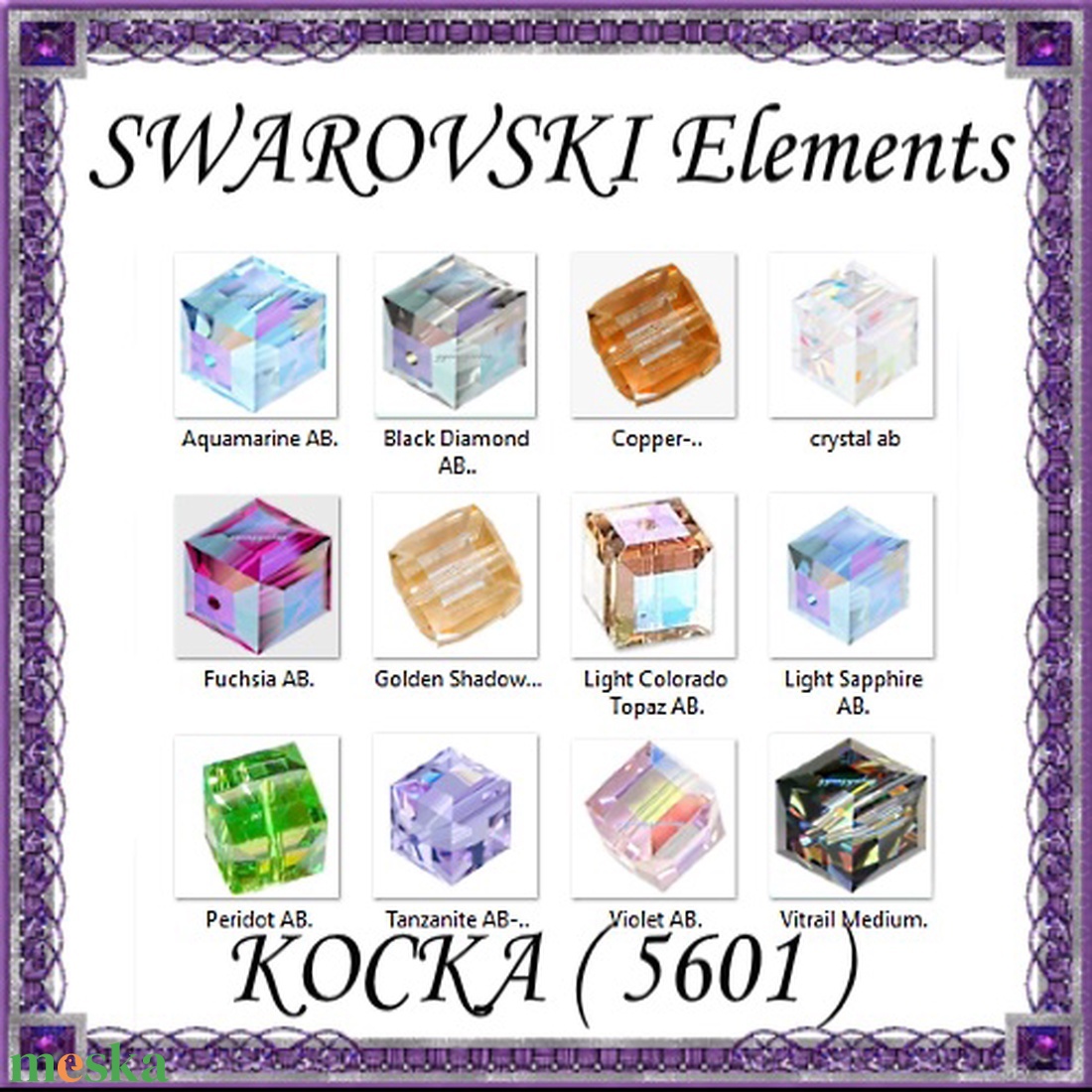 Ékszerkellék: Swarovski kocka 4mm-es AB bevonatos több színben - kellékek & szerszámok - gyöngyfűzés kellékek - swarovski kristályok - Meska.hu Ékszerkellék: Swarovski kocka 4mm-es AB bevonatos több színben - kellékek & szerszámok - gyöngyfűzés kellékek - swarovski kristályok - Meska.hu