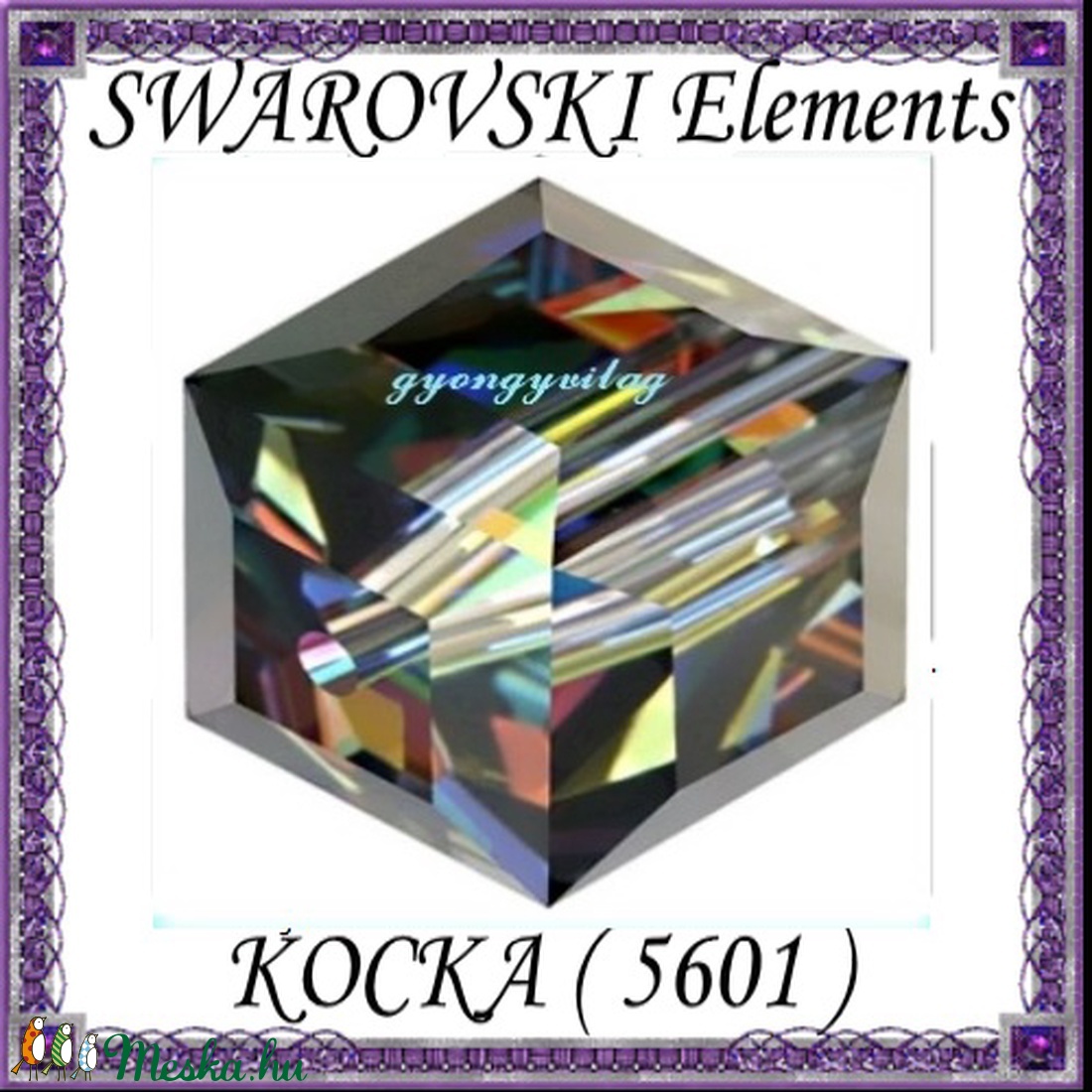 Ékszerkellék: Swarovski kocka 8mm-es AB bevonatos több színben - gyöngy, ékszerkellék - swarovski kristályok - Meska.hu Ékszerkellék: Swarovski kocka 8mm-es AB bevonatos több színben - gyöngy, ékszerkellék - swarovski kristályok - Meska.hu