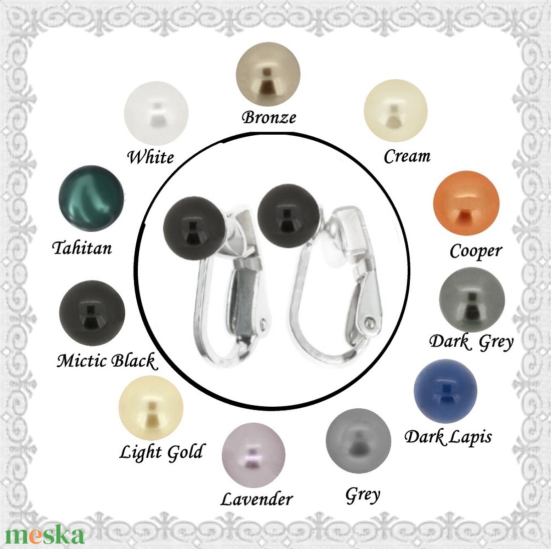 925-ös sterling ezüst klipsz Swarovski félig fúrt gömb 8mm több színben SFE-SW03-3-8 - ékszer - fülbevaló - lógó fülbevaló - Meska.hu 925-ös sterling ezüst klipsz Swarovski félig fúrt gömb 8mm több színben SFE-SW03-3-8 - ékszer - fülbevaló - lógó fülbevaló - Meska.hu