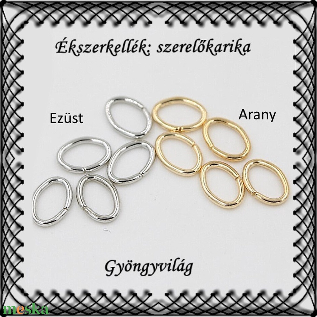 Ékszerkellék: szerelőkarika BSZKO-6 x 4 x 0,7 ovális több színben, 30 db/csomag - gyöngy, ékszerkellék - egyéb alkatrész - Meska.hu Ékszerkellék: szerelőkarika BSZKO-6 x 4 x 0,7 ovális több színben, 30 db/csomag - gyöngy, ékszerkellék - egyéb alkatrész - Meska.hu