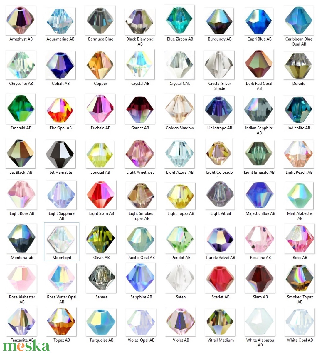 Ékszerkellék: Swarovski bicon 6mm-es AB bevonatos 6db/cs több színben SWGY5328-6AB - kellékek & szerszámok - gyöngyfűzés kellékek - swarovski kristályok - Meska.hu Ékszerkellék: Swarovski bicon 6mm-es AB bevonatos 6db/cs több színben SWGY5328-6AB - kellékek & szerszámok - gyöngyfűzés kellékek - swarovski kristályok - Meska.hu