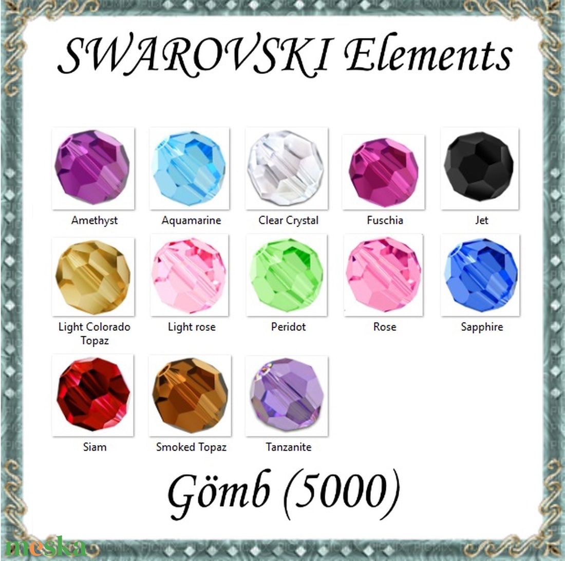 Swarovski kristály gyöngy: SW5000-2 gömb 2mm-es több színben 4db / csomag - kellékek & szerszámok - gyöngyfűzés kellékek - swarovski kristályok - Meska.hu Swarovski kristály gyöngy: SW5000-2 gömb 2mm-es több színben 4db / csomag - kellékek & szerszámok - gyöngyfűzés kellékek - swarovski kristályok - Meska.hu