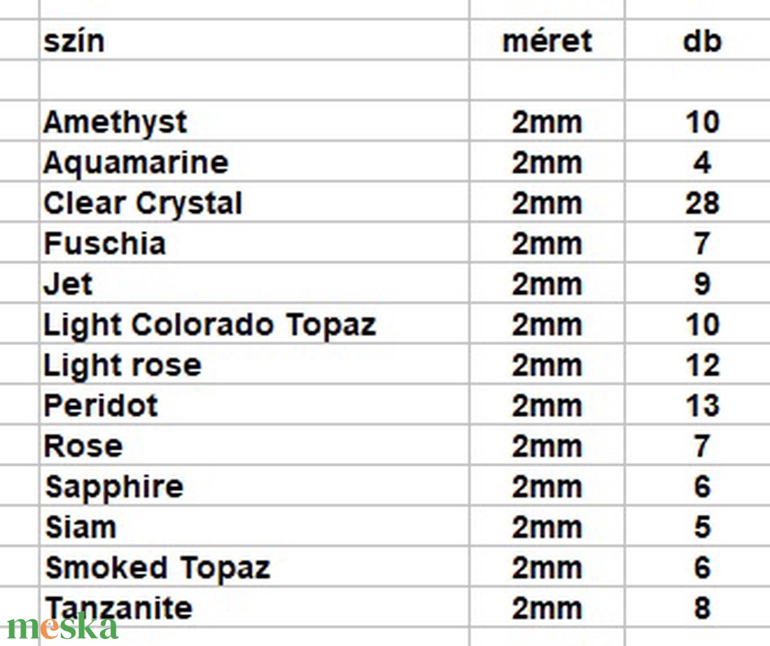Swarovski kristály gyöngy: SW5000-2  gömb 2mm-es több színben 4db / csomag - kellékek & szerszámok - gyöngyfűzés kellékek - swarovski kristályok - Meska.hu