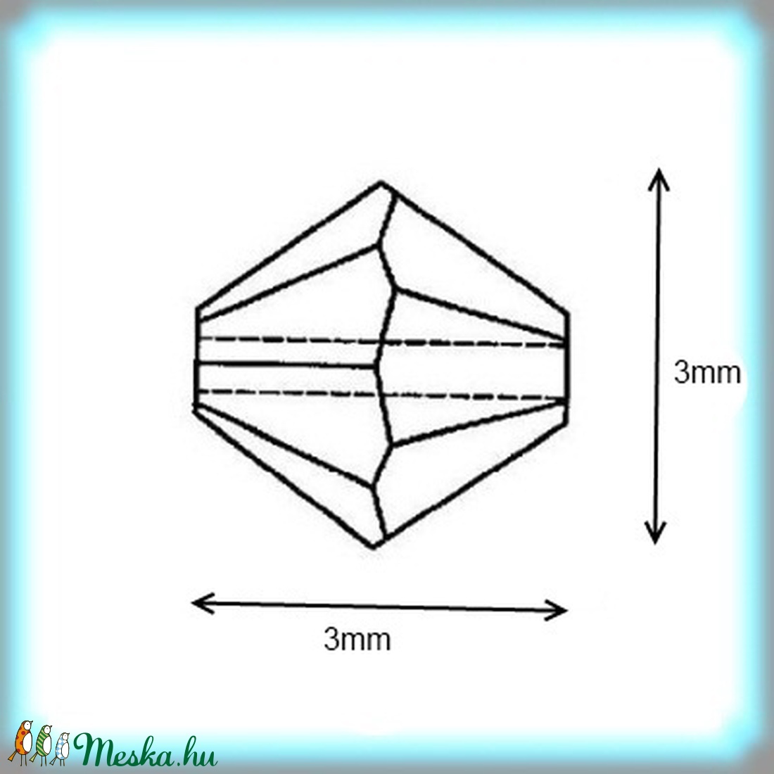 Ékszerkellék: Swarovski bicon 3mm-es AB bevonatos több színben SWGY5328-3AB 24db/csomag - kellékek & szerszámok - gyöngyfűzés kellékek - swarovski kristályok - Meska.hu Ékszerkellék: Swarovski bicon 3mm-es AB bevonatos több színben SWGY5328-3AB 24db/csomag - kellékek & szerszámok - gyöngyfűzés kellékek - swarovski kristályok - Meska.hu