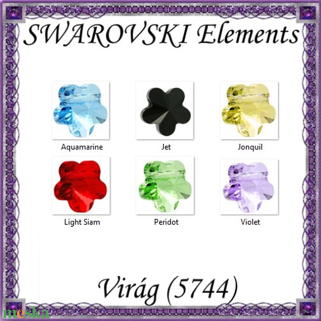 Ékszerkellék: Swarovski virág fűzhető 6mm-es több színben 2db/csomag - kellékek & szerszámok - gyöngyfűzés kellékek - swarovski kristályok - Meska.hu Ékszerkellék: Swarovski virág fűzhető 6mm-es több színben 2db/csomag - kellékek & szerszámok - gyöngyfűzés kellékek - swarovski kristályok - Meska.hu