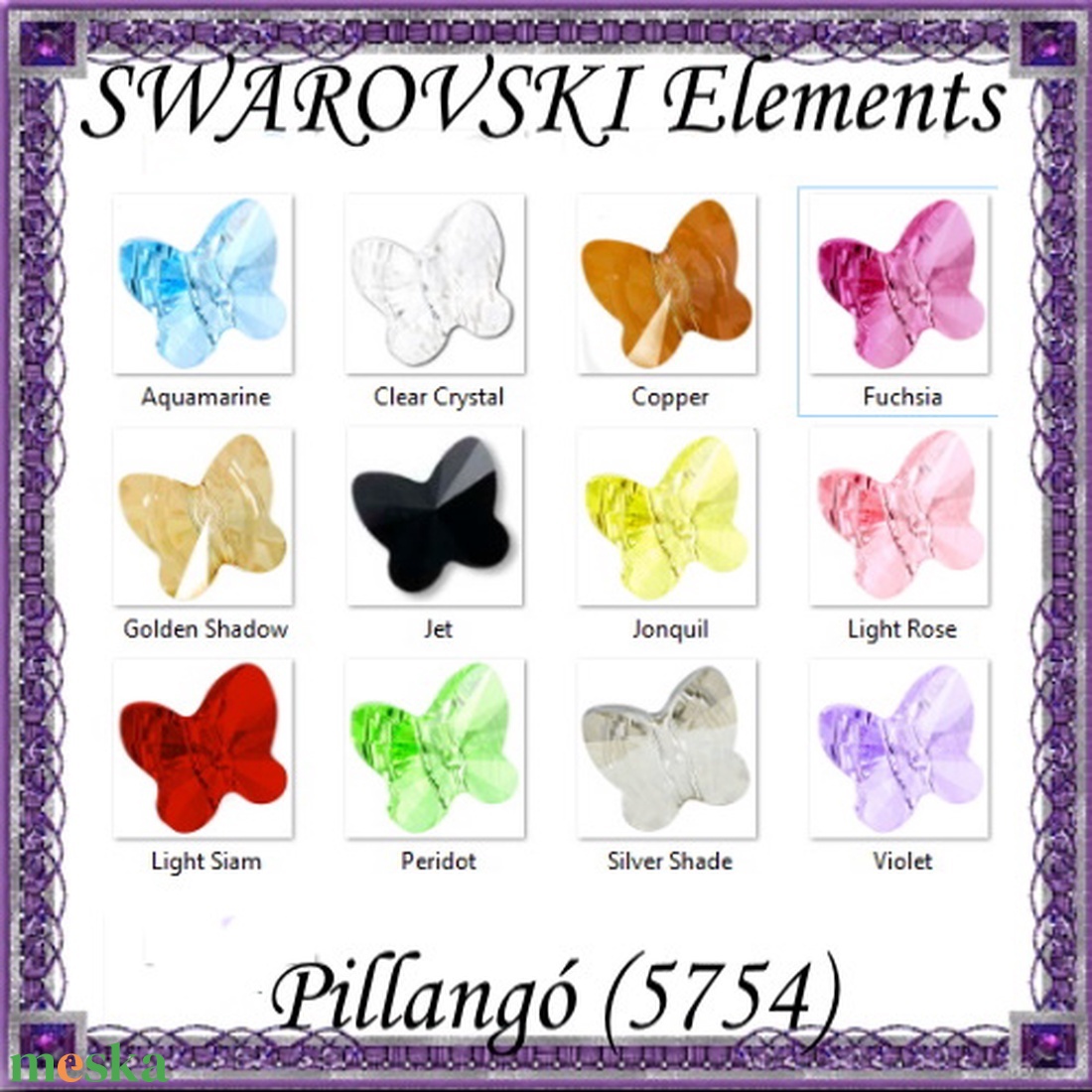 Swarovski kristály gyöngy: SWGY pillangó (5754) fűzhető 5mm több szín - gyöngy, ékszerkellék - swarovski kristályok - Meska.hu Swarovski kristály gyöngy: SWGY pillangó (5754) fűzhető 5mm több szín - gyöngy, ékszerkellék - swarovski kristályok - Meska.hu