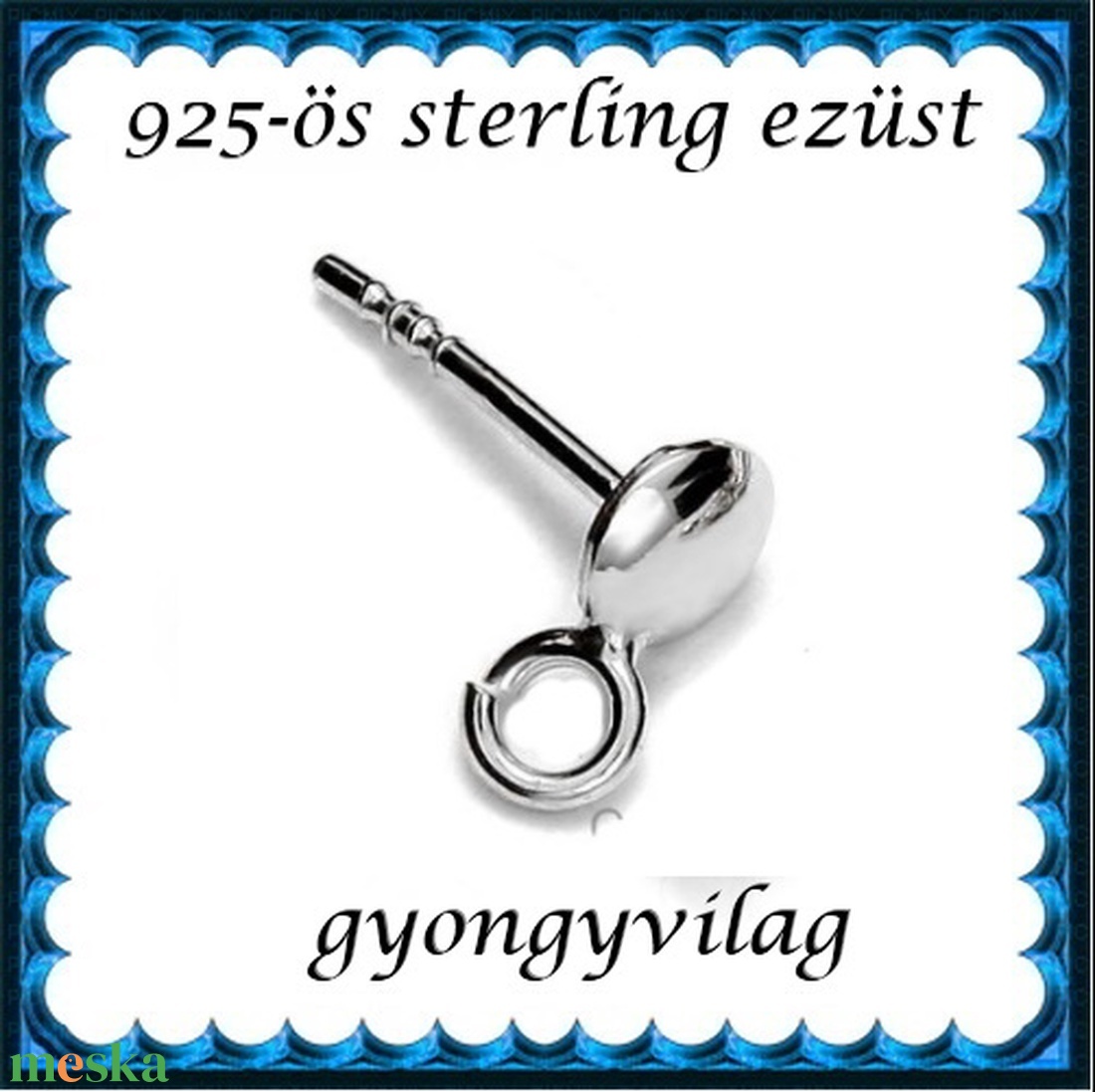 925-ös sterling ezüst ékszerkellék: fülbevalóalap bedugós EFK B 41 - kellékek & szerszámok - gyöngyfűzés kellékek - egyéb alkatrész - Meska.hu 925-ös sterling ezüst ékszerkellék: fülbevalóalap bedugós EFK B 41 - kellékek & szerszámok - gyöngyfűzés kellékek - egyéb alkatrész - Meska.hu