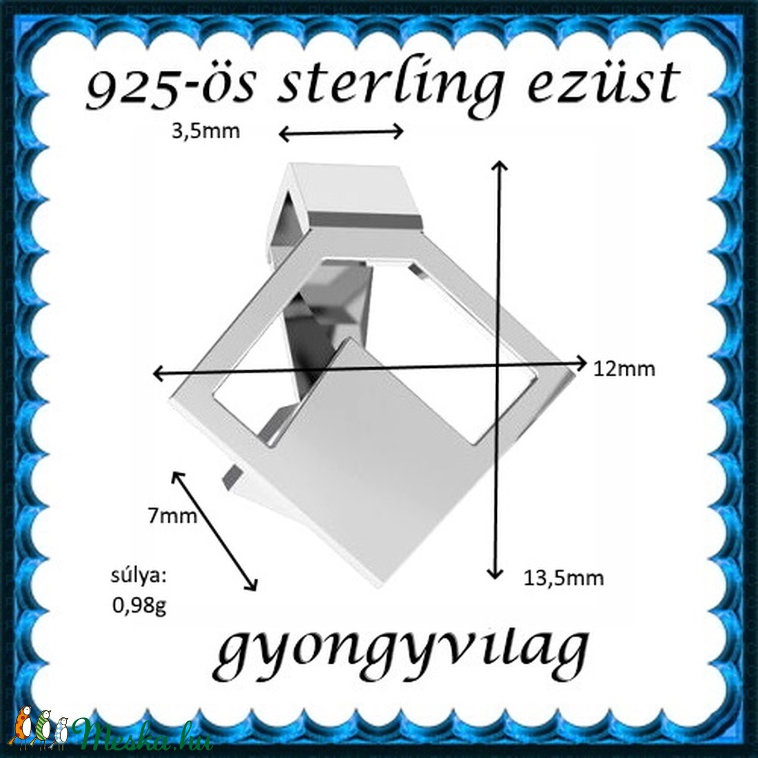 925-ös sterling ezüst ékszerkellék: medáltartó, medálkapocs EMK 87 - kellékek & szerszámok - ékszerkellék - medáltartó, medálkapocs - Meska.hu 925-ös sterling ezüst ékszerkellék: medáltartó, medálkapocs EMK 87 - kellékek & szerszámok - ékszerkellék - medáltartó, medálkapocs - Meska.hu