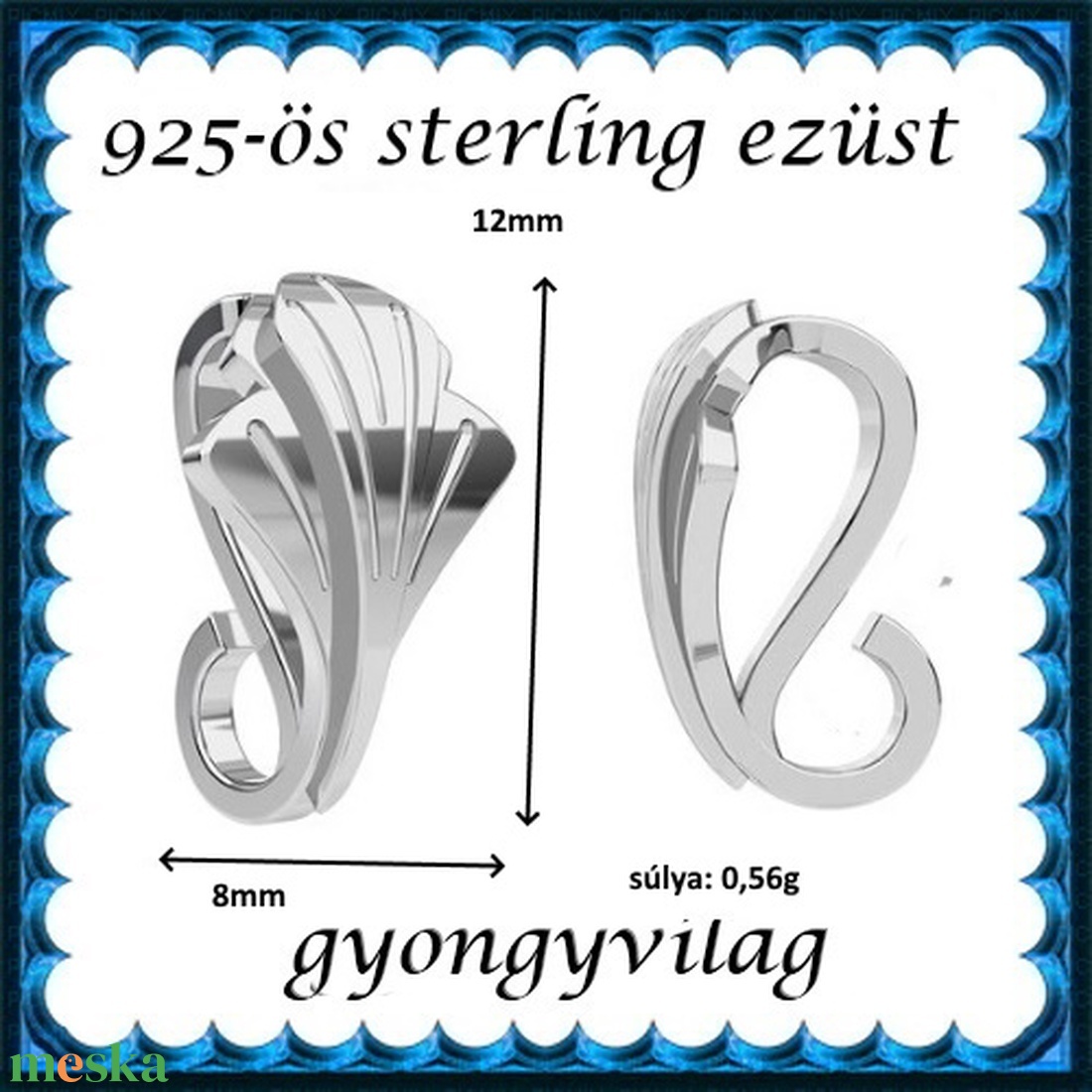925-ös sterling ezüst ékszerkellék: medáltartó, medálkapocs EMK 91 - kellékek & szerszámok - ékszerkellék - medáltartó, medálkapocs - Meska.hu 925-ös sterling ezüst ékszerkellék: medáltartó, medálkapocs EMK 91 - kellékek & szerszámok - ékszerkellék - medáltartó, medálkapocs - Meska.hu